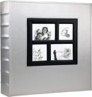 RECUTMS Photo Album 4x6 Holds 500 Photos Black Pages Large Capacity Leather Cover Wedding Family Baby Photo Albums Book Horizontal and Vertical Photos (Silver) by TinyTreasures Baby Boutique