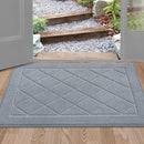 BEQHAUSE Dirt Trapper Door Mat 24" x 36", Doormat Non-Slip Entryway Rugs Washable, Dog Door Mat Stain Resistant and Absorbent Welcome Floor Mat for Front Back Door, Muddy Wet Shoes & Paws, Grey by CozyNest Decor