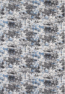 Non-Slip Washable 5x7 Area Rugs for Living Room Bedroom, Ultra Soft Bedside Rug, Indoor Floor Carpet for Kids Girls and Boys, Dorms, Nursery Rooms, Non-Skid Area Rug, 5' x 7', Abstract Blue - Grey by TinyTreasures Baby Boutique