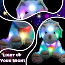 Cuteoy Light-up Singing Plush Blue Triceratops LED Musical Stuffed Animal Dinosaur Adjustable Volume Lullaby Plushies Birthday Christmas Toy Gifts for Kids Toddler Girls, 13" by TinyTreasures Baby Boutique