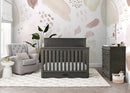 Delta Children Simmons Kids Caden 6-in-1 Convertible Crib with Trundle Drawer, Greenguard Gold Certified, Rustic Grey by TinyTreasures Baby Boutique