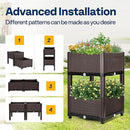 VIVOHOME 2 Packs Elevated Plastic Raised Garden Bed Planter Kit, Outdoor Planters Above Ground Flower Vegetable Standing Planter Box for Patio Deck Porch W/Drainage Holes by GreenHaven Gardens
