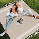 Jumbo Turkish Beach Towel Blanket Picnic Ourtdoor Mat Oversized Sandproof Fast Dry Thin Extra Large Xl Huge Linen Compact Organic Cotton Summer Vacation Gifts Travel Essential Cruise Ship Necessities by TinyTreasures Baby Boutique