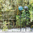 VCUTEKA Solar Garden Decorative Lights Outdoor, Mosaic Solar Light Waterproof LED Pathway Stake Light for Landscape Patio Yard Deck Walkway Decoration, 2 Pack （Blue&Purple） by GreenHaven Gardens