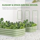 DaisyVibe Raised Garden Bed Kit, Planter Raised Garden Boxes Outdoor, Oval Large Metal Raised Garden Beds for Vegetables Flowers (Green, 6.5ftx2ftx1ft) by CozyNest Decor