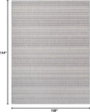 Stripe Outdoor Rug 9x12 Washable Outside Carpet for Indoor Patio Porch Waterproof Easy Cleaning Non Shedding Area Rugs Gray 9 x 12 by CozyNest Decor