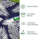 GENIMO Outdoor Rug 8' x 10' Waterproof for Patios Clearance, Reversible Outdoor Plastic Straw Camping Rug Carpet, Large Area Rugs Mats for RV, Camper, Deck, Balcony, Porch, Beach, Navy Blue&White by CozyNest Decor