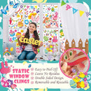Large Easter Window Clings - Bunny Window Stickers Decals for Glass Windows, Cute Easter Egg Double Sided Reusable Window Holiday Decorations, Bird Office Spring Patry Decor, 9Sheet/121PCS by CozyNest Decor