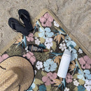 Little Unicorn 5'x5' Outdoor Family Picnic & Beach Blanket | Durable & Water-Resistant Fabric | Compact Fold & Easily Wipes Clean | Zipper Pocket (Hibiscus) by TinyTreasures Baby Boutique