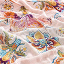 Boho Throw Blanket for Bed, 100% Cotton Soft Rustic Quilt Fall Blanket, 90"x98" Floral Printed Farmhouse Decor Bed Blankets, All Season Rustic Reversible Bohemian Throw Quilt by CozyNest Decor