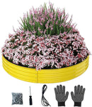 Galvanized Metal Planter Round Raised Garden Bed Kit for Gardening Outdoor，3x3x1ft Grow Garden Box Raised Flower Bed，Round Galvanized Planter Outdoor Large Metal Fire Pit Ring by GreenHaven Gardens