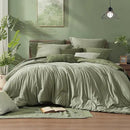 Monbix Full Size Comforter Set, Sage Green Bedding Comforter for Full Size Bed Set Reversible, Bedding Sets Full 7 Pieces, Cationic Dyeing Bed in a Bag with Comforter, Sheets, Pillowcases & Shams by CozyNest Decor