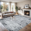 Area Rugs 10x14 Living Room - Washable Rug Modern Abstract Soft Large Neutral Non-Slip Carpet Indoor Floor Thin Carpets for Bedroom Dining Room Farmhouse Nursery Home Office Black by TinyTreasures Baby Boutique