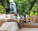 Waterfall Wallpaper Natural Landscape Lake Green Forest Wall Mural for Living Room Bedroom Dining Room Basement(Not Self-Adhesive) by TinyTreasures Baby Boutique