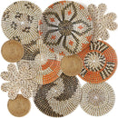 11 Pcs Boho Hanging Wall Basket Decor Handmade Woven Basket Wall Decorative Boho Wicker Baskets Placemats Round Farmhouse Bulrush Art for Rustic Home Decorations Christmas Gift(Cute) by GreenHaven Gardens