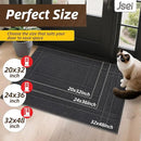 JSEI Entryway Rugs Doormat 24"x36", Non-Slip Dirt Trapper Door Mats Indoor, Washable Absorbent and Stain Resist Welcome Floor Mat for Front Door, Dog Door Mat, Muddy Wet Shoes & Paws, Dark Grey by CozyNest Decor