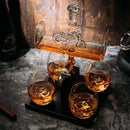 Motorcycle Decanter Whiskey & Wine Decanter Set 1100ml by The Wine Savant with 4 Whiskey Glasses, Motorcycle Gifts, Harley Davidson Motorbike Gifts, Drink Dispenser for Wine, Scotch, Bourbon 19"H 8"W