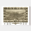 Vintage Map of Vineland, New Jersey 1885