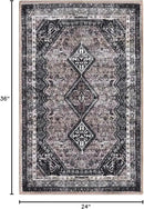 Keen Home Design 2x3 Rug - Machine Washable Entry Rug with Non-Slip Backing, Ideal for Enteryway, Kitchen, Bathroom, Laundry Room - Vintage, Easy Clean, Durable, Low Pile Rug - (2' x 3') by CozyNest Decor