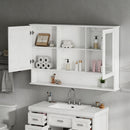 Wall Mounted Bathroom Medicine Cabinet With Double Mirrored Doors by HouseOfZazla