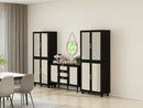 4 Door Cabinet, with 4 Adjustable Inner Shelves, Storage Cabinet