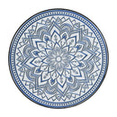 Outdoor Round Side Table With Mosaic Style Top And Curved Iron Legs