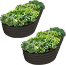 Galvanized Raised Garden Beds Outdoor // 8×4×1 ft (2-Pack) Planter Raised Beds for Gardening, Vegetables, Flowers // Large Metal Garden Box // Patented Tool-Free Design (Black) by GreenHaven Gardens