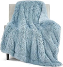 Bedsure GentleSoft Fluffy Light Sky Blue Throw Blanket, Dusty Baby Blue Decor Gifts for Women Men, Soft Cozy Fuzzy Plush Warm Minky Thick Sherpa Fleece Faux Fur Throw Blanket for Couch Bed, 50x60 by CozyNest Decor