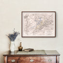 Vintage Map of the Battle of Austerlitz, 1805