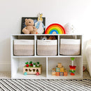 NaturalCozy Storage Cubes 9”x9”x7”Cotton Rope Woven Baskets for Organizing 3-Pack | 9 Inch Cube Storage Bin | Small Basket for Shelf Nursery, Pantry, Decorative Plant, Bathroom Closet, Toy Gift by TinyTreasures Baby Boutique