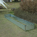 10x2x1ft(2 Pack) Galvanized Raised Garden Bed,Outdoor Planter Box Metal Patio Kit Planting Bed for Vegetables Flowers and Succulents,Silver by GreenHaven Gardens