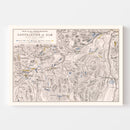 Vintage Map of the Capitulation of Ulm, 1805