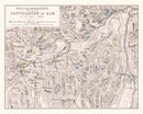 Vintage Map of the Capitulation of Ulm, 1805