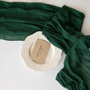 3pcs Emerald Green Cheesecloth Table Runner Gauze 120 Inch 10 FT Rustic Boho Cheese Cloth Runner for Wedding Baby Shower Bridal Shower Birthday Party Long Sheer Home Decorations by CozyNest Decor