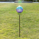 VCUTEKA Solar Lights Outdoor Garden Decor Mosaic Solar Garden Lights Waterproof Glass Ball LED Pathway Stake Light for Landscape Lawn Patio Yard Decoration Purple 6 inch by GreenHaven Gardens