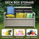 EconoHome 3 Seat Outdoor Storage Bench - 90 Gallon Capacity - Weatherproof Resin Bench for Patio, Porch, Garden, Yard, Pool Area - Furniture for Pool Accessories, Gardening Tools, Toys by GreenHaven Gardens
