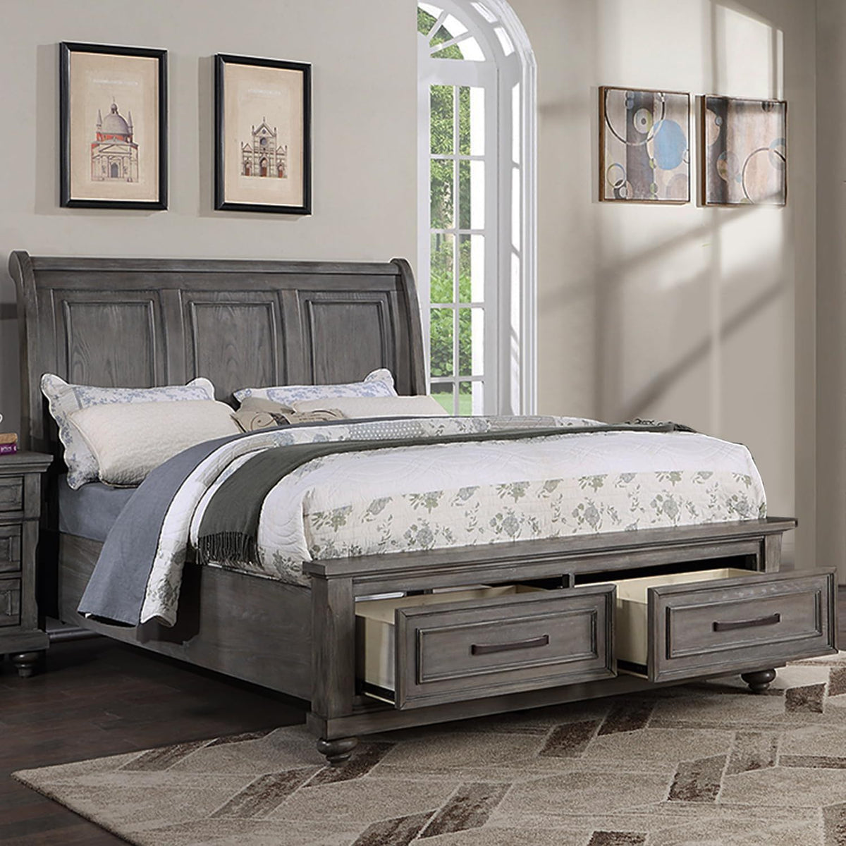 3 Piece Bedroom Set, Bed With 2 Nightstands, photo 20 of 32