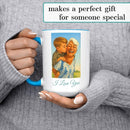 Personalized Coffee Mug, Custom Photo Caricature Gift, Funny Customized Coffee Gift for Men & Women, Custom Mugs with Pictures, Light Blue 11oz Father's Day Mug by TinyTreasures Baby Boutique