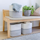 NaturalCozy Storage Cubes 11 Inch Cotton Rope Woven Baskets for Organizing, 3-Pack | Cube Storage Bin | Square Storage Baskets for Shelves Organizer, Classroom, Kids Toy Bins, Closet, Baby Nursery by TinyTreasures Baby Boutique