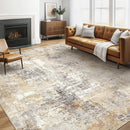 5x8 Area Rug Living Room: Machine Washable Large Abstract Modern Soft Rugs Stain Resistant Indoor Floor Non Slip Accent Carpet for Bedroom Nursery Playroom Office Dining Room Dorm Home- Gray Gold by TinyTreasures Baby Boutique