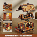 Wood Cabin Building Blocks Set with LED Lights, Autumn House Building Toys, Log Cabin Construction Kits, Stem Forest Treehouse Model, Birthday Gift for Adults and Boys Age 8-12(1969Pcs) by TinyTreasures Baby Boutique