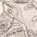 Vintage Map of the Battle of Alexandria, 1801