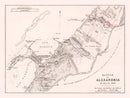 Vintage Map of the Battle of Alexandria, 1801