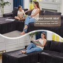 Hobestluk Modular Sectional Sofa Couches 108" L-Shape Couch 3 Seat Modular Sofa Memory Foam Sectional Couches for Living Room, Boneless Couch with Oversized Chaise (Grey, Left Facing) by CozyNest Decor