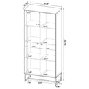 Gunderson - 8 Shelf Accent Cabinet - Oak