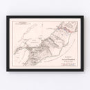 Vintage Map of the Battle of Alexandria, 1801