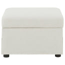 Winter Upholstered Hydraulic Lift Top Storage Ottoman Beige