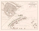 Vintage Map of the Battle of Copenhagen, 1801
