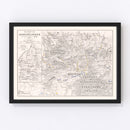 Vintage Map of the Battle of Hohenlinden, 1800