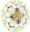 The Gears Clock Wall Clock Italy Collection with Moving Gears (Praiano, 36 inch Round) by CozyNest Decor